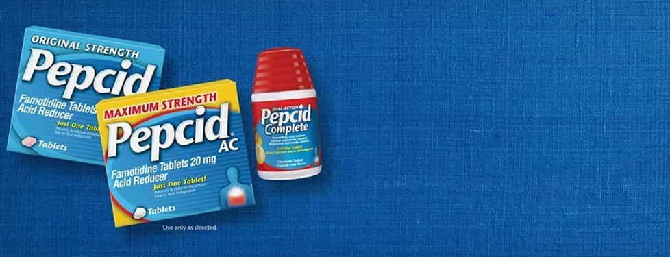 Pepcid Original Strength, Pepcid Maximum Strength, and Pepcid Complete Heartburn Relief Medicine