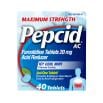 Maximum Strength Pepcid AC in Icy Cool Mint Flavor 40 tablets