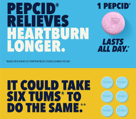 Pepcid relieves heartburn longer