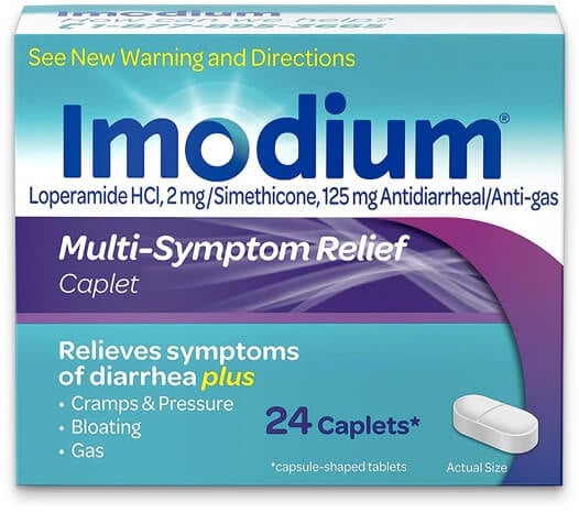 Imodium Antidiarrheal Anti-Gas Multi-Symptom Relief Caplets